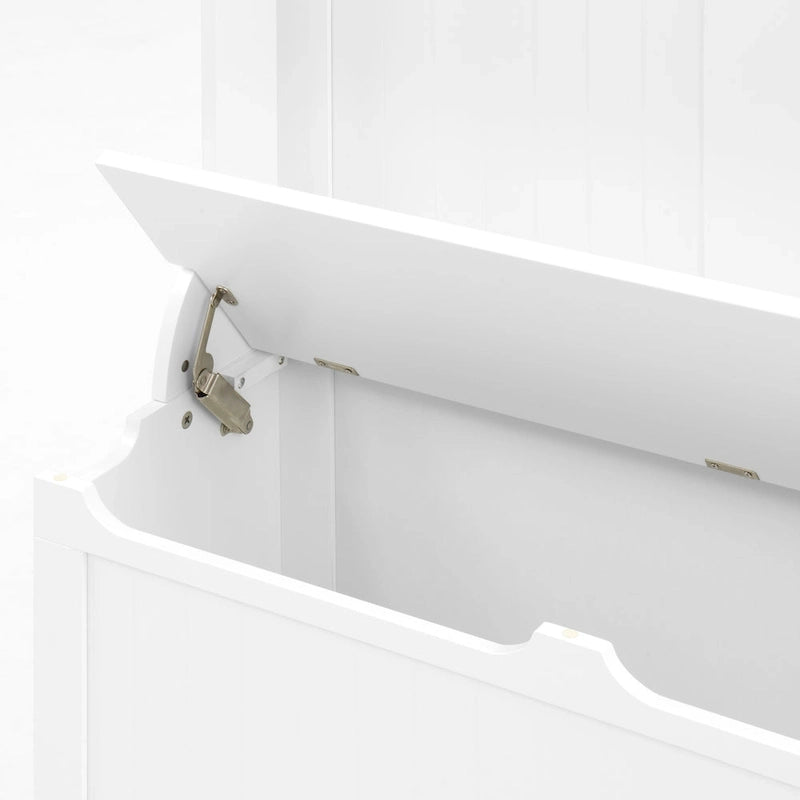 Appendiabiti da ingresso con panca, scarpiera e 5 ganci – Bianco