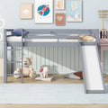 Letto a soppalco singolo con scivolo e design ribassato