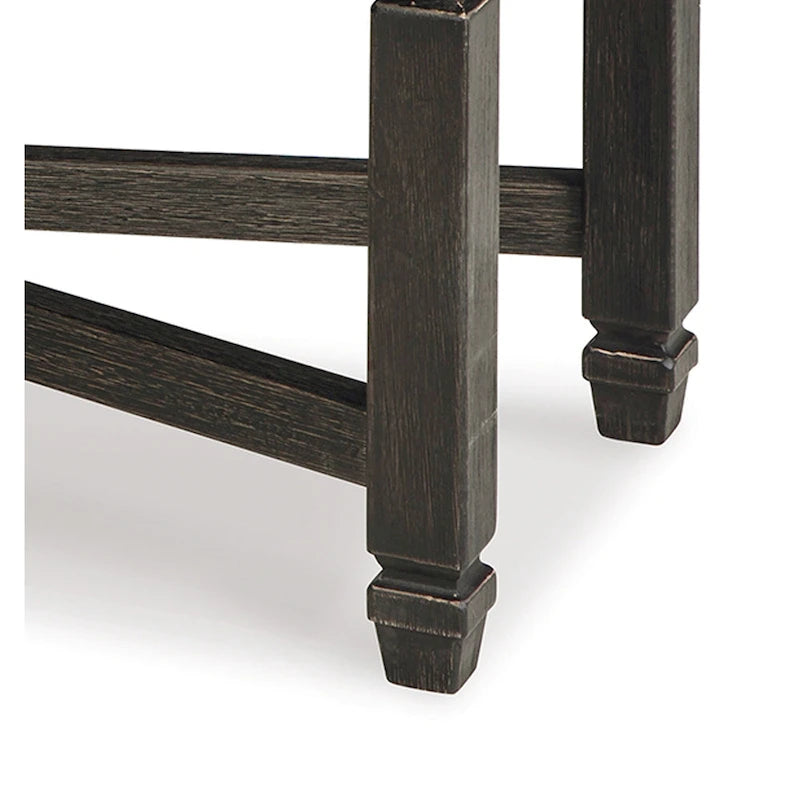Panca da Pranzo Imbottita con Traversa a X e Borchie Decorative – Nera, 127 cm
