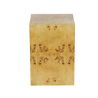 Tavolino da salotto cubo in legno con venature naturali – Marrone