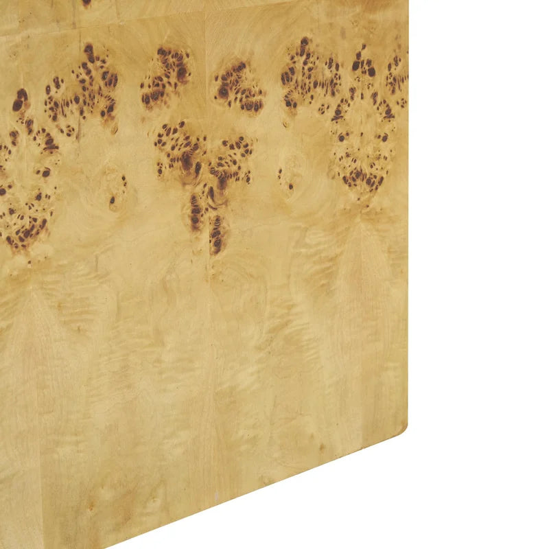 Tavolino da salotto cubo in legno con venature naturali – Marrone