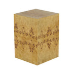 Tavolino da salotto cubo in legno con venature naturali – Marrone