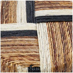 Tavolino accentato lineare avvolto a mano con strisce colorate – Marrone