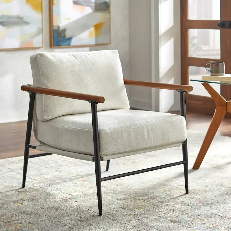 Poltrona d'Appoggio Mid-Century Moderna – Seduta Elegante per il Soggiorno