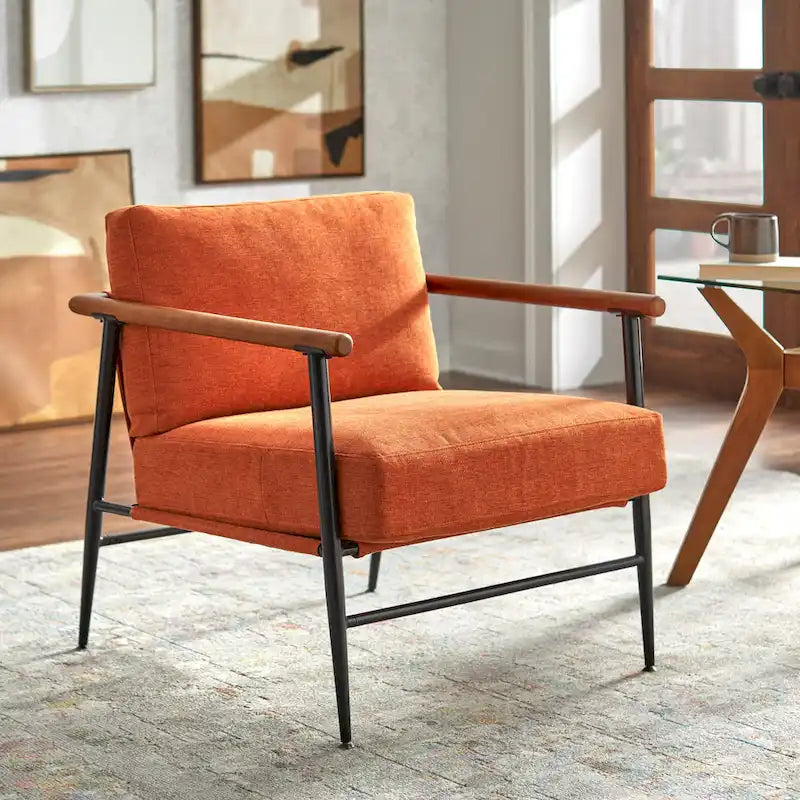 Poltrona d'Appoggio Mid-Century Moderna – Seduta Elegante per il Soggiorno