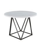 Tavolo da pranzo rotondo con ripiano in marmo bianco – Mobili moderni per la cucina