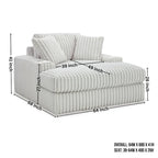 Chaise longue oversize – Grande chaise longue imbottita decorativa