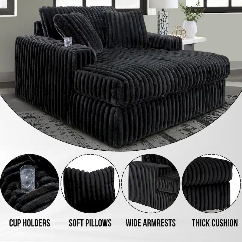 Chaise longue oversize – Grande chaise longue imbottita decorativa