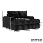 Chaise longue oversize – Grande chaise longue imbottita decorativa