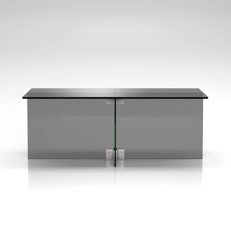 Tavolino da Caffè in Vetro – Tavolino Centrale Moderno con Piano Trasparente per Soggiorno