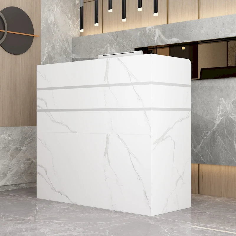 47.2" Bancone reception con cassetti richiudibili