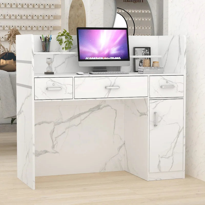 47.2" Bancone reception con cassetti richiudibili