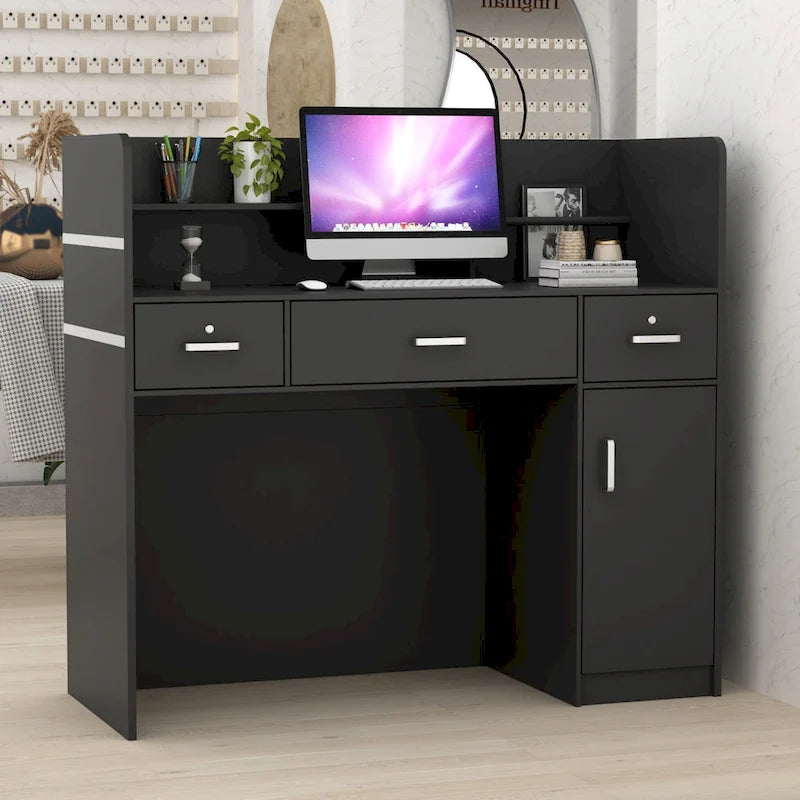 47.2" Bancone reception con cassetti richiudibili