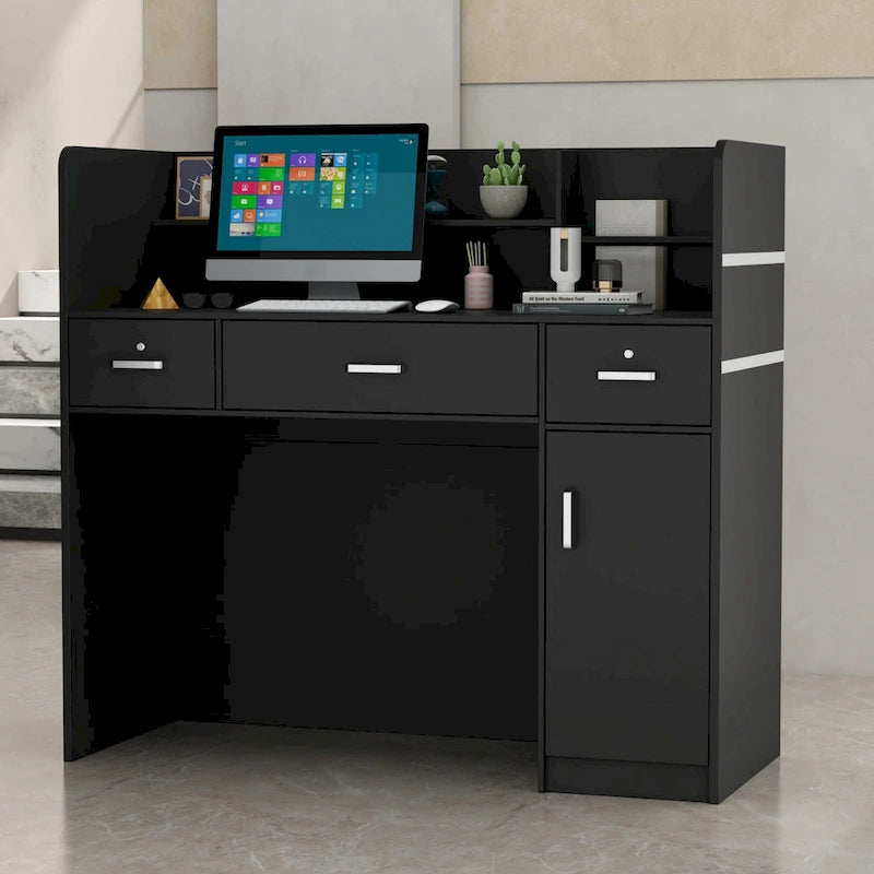 47.2" Bancone reception con cassetti richiudibili