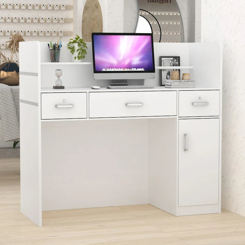 47.2" Bancone reception con cassetti richiudibili