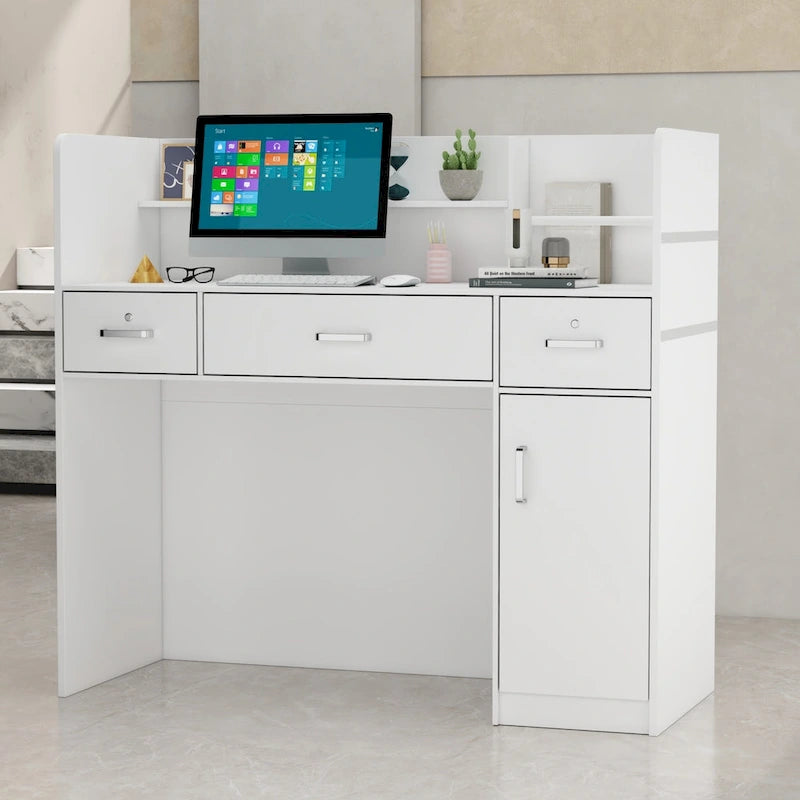 47.2" Bancone reception con cassetti richiudibili