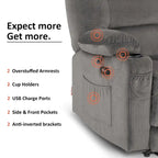Divanetto Reclinabile Elettrico – Doppio Recliner con USB e Portabicchieri