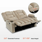 Divanetto Reclinabile Elettrico – Doppio Recliner con USB e Portabicchieri