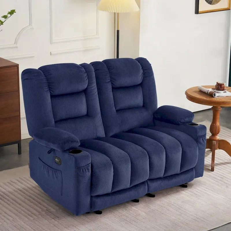 Divanetto Reclinabile Elettrico – Doppio Recliner con USB e Portabicchieri