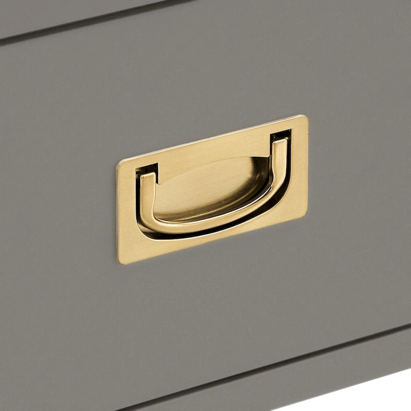 Cassettiera a 6 cassetti con ferramenta color oro e guide con cuscinetti a sfera