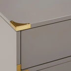 Cassettiera a 6 cassetti con ferramenta color oro e guide con cuscinetti a sfera