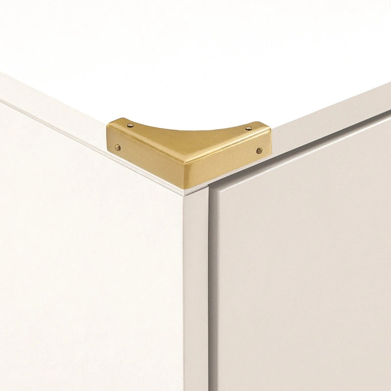 Cassettiera a 6 cassetti con ferramenta color oro e guide con cuscinetti a sfera