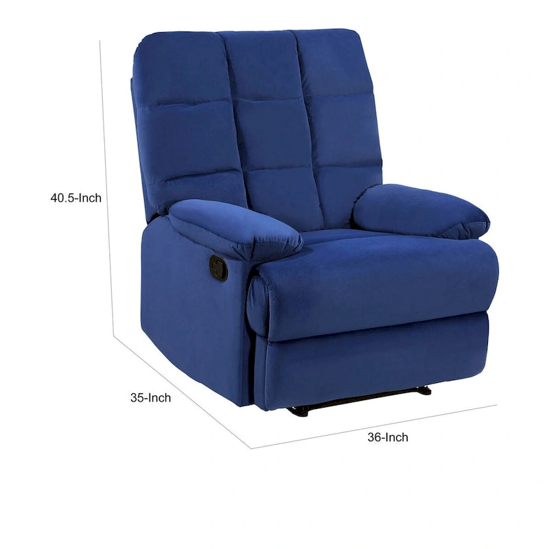 Poltrona reclinabile manuale da 91 cm – Poltrona imbottita con poggiapiedi