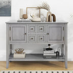 Tavolo Consolle Vintage Contenitore con Quattro Piccoli Cassetti e Ripiano Inferiore per Soggiorni, Ingressi e Cucine