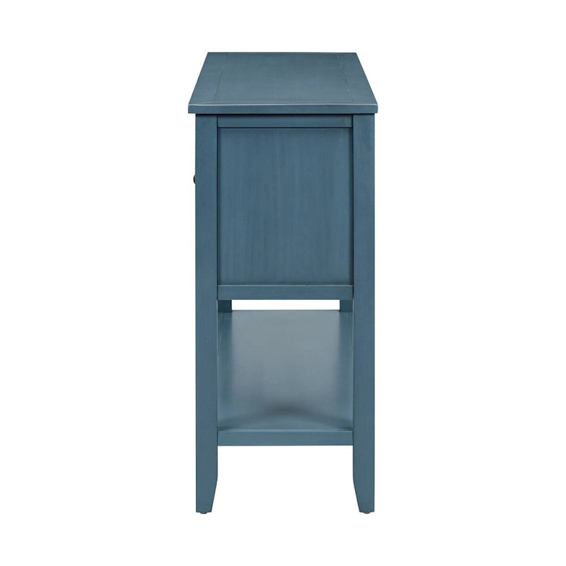 Tavolo Consolle Vintage Contenitore con Quattro Piccoli Cassetti e Ripiano Inferiore per Soggiorni, Ingressi e Cucine