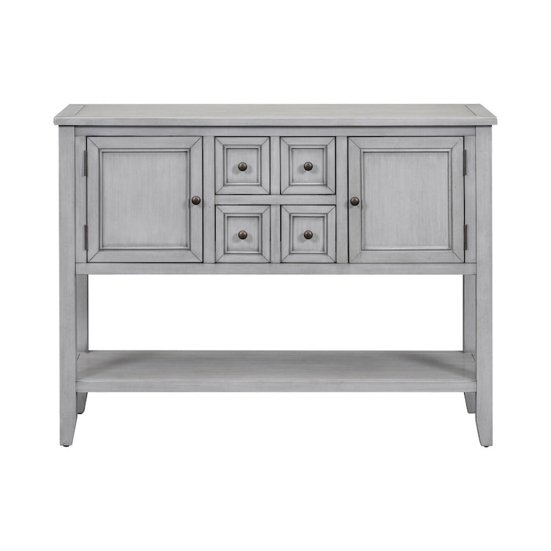 Tavolo Consolle Vintage Contenitore con Quattro Piccoli Cassetti e Ripiano Inferiore per Soggiorni, Ingressi e Cucine