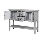 Tavolo Consolle Vintage Contenitore con Quattro Piccoli Cassetti e Ripiano Inferiore per Soggiorni, Ingressi e Cucine