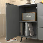 Madia da Credenza con Ante e Cassetti, Mobile da Buffet per Caffè in Legno, 3 Cassetti e 2 Ante, Mobile Contenitore