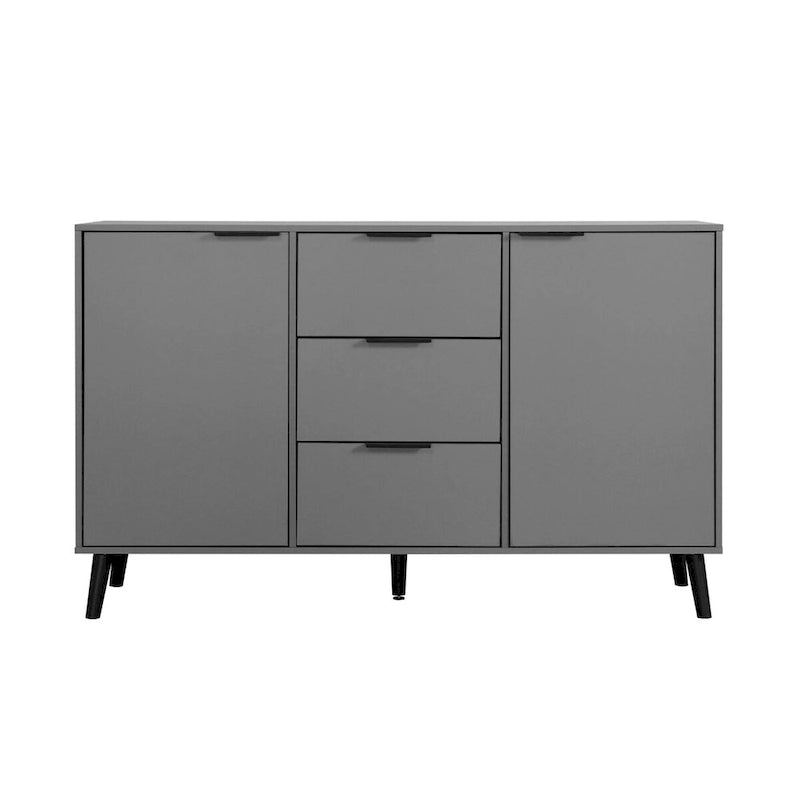 Madia da Credenza con Ante e Cassetti, Mobile da Buffet per Caffè in Legno, 3 Cassetti e 2 Ante, Mobile Contenitore