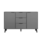 Madia da Credenza con Ante e Cassetti, Mobile da Buffet per Caffè in Legno, 3 Cassetti e 2 Ante, Mobile Contenitore